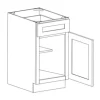 White Shaker 9"x24"x34" Base Cabinet